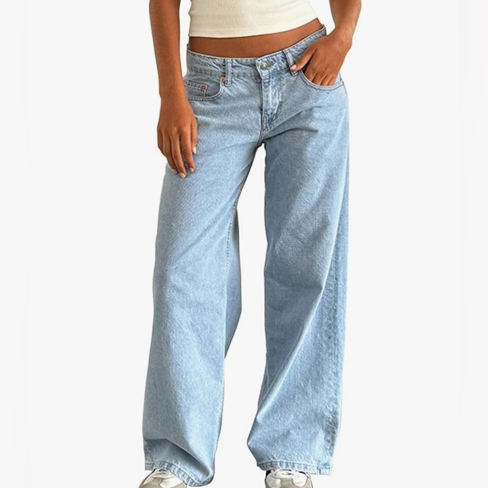 Casey low rise baggy Light Blue Women's Jeans